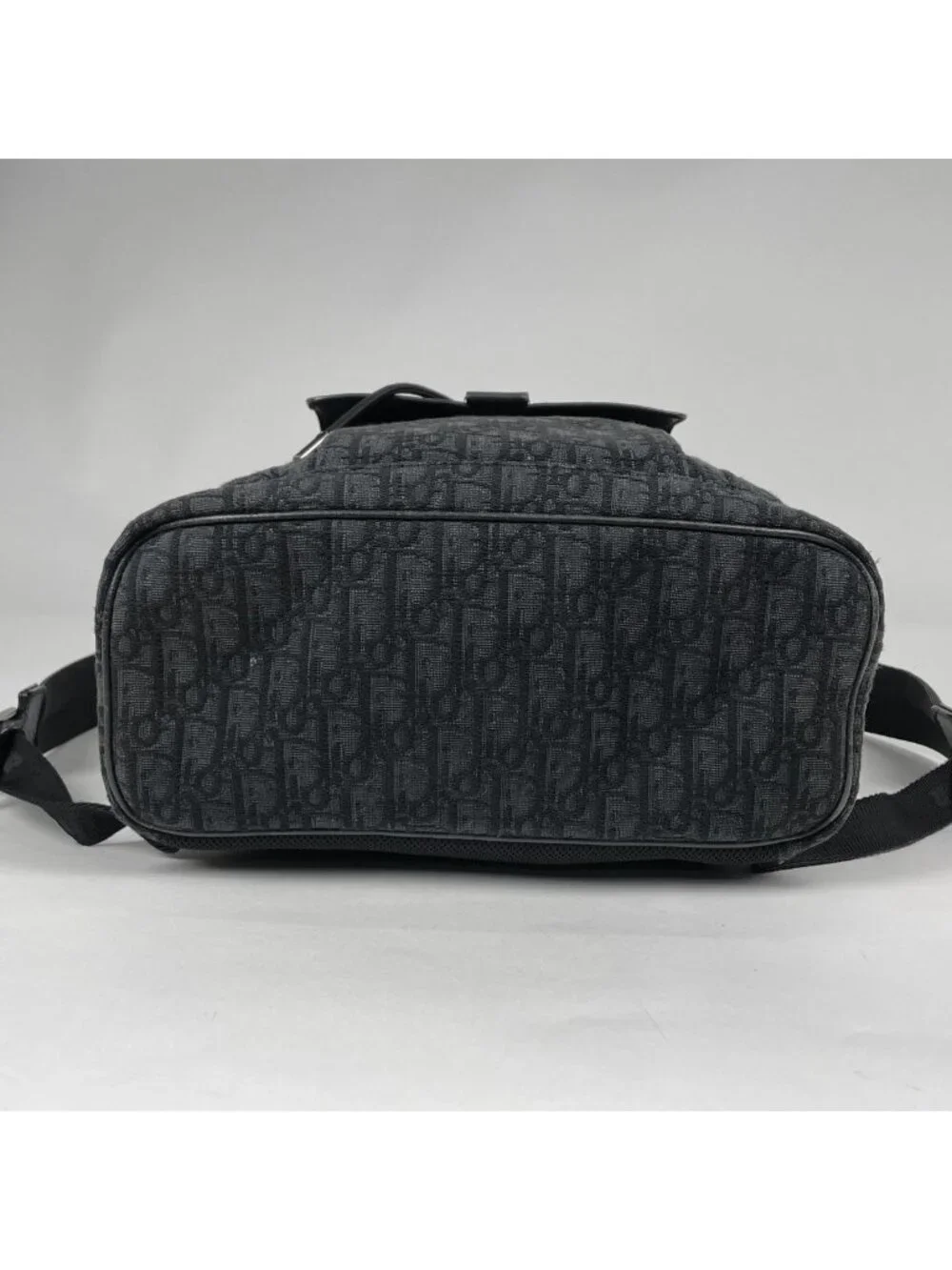 Dior Backpack Oblique Jacquard Trotter Canvas Black